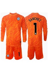 Chelsea Robert Sanchez #1 Keeper Babyklær Hjemme Fotballdrakt til barn 2024-25 Lange ermer (+ Korte bukser)